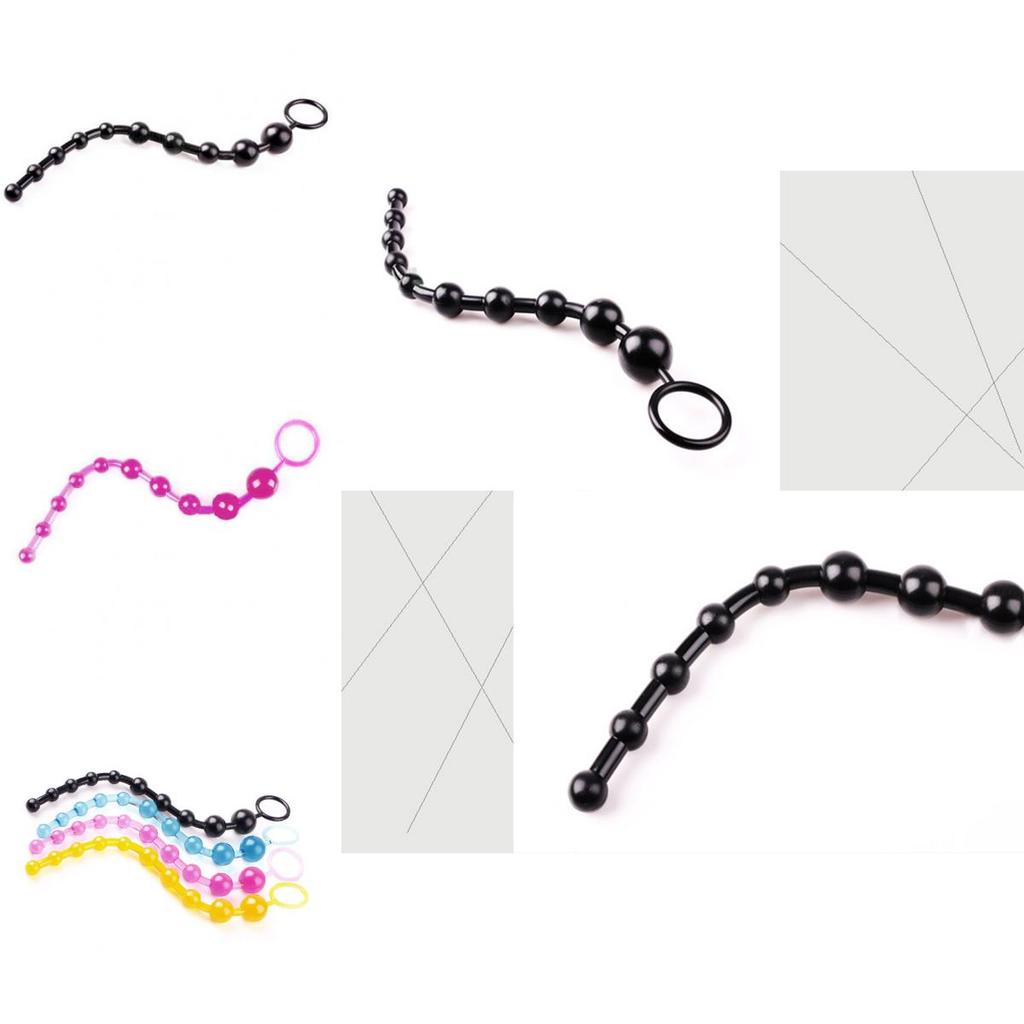 Beads Chain Sexy Orgasm Vagina Plug Play Pull Ring Ball Jelly Anal Tool Unisex