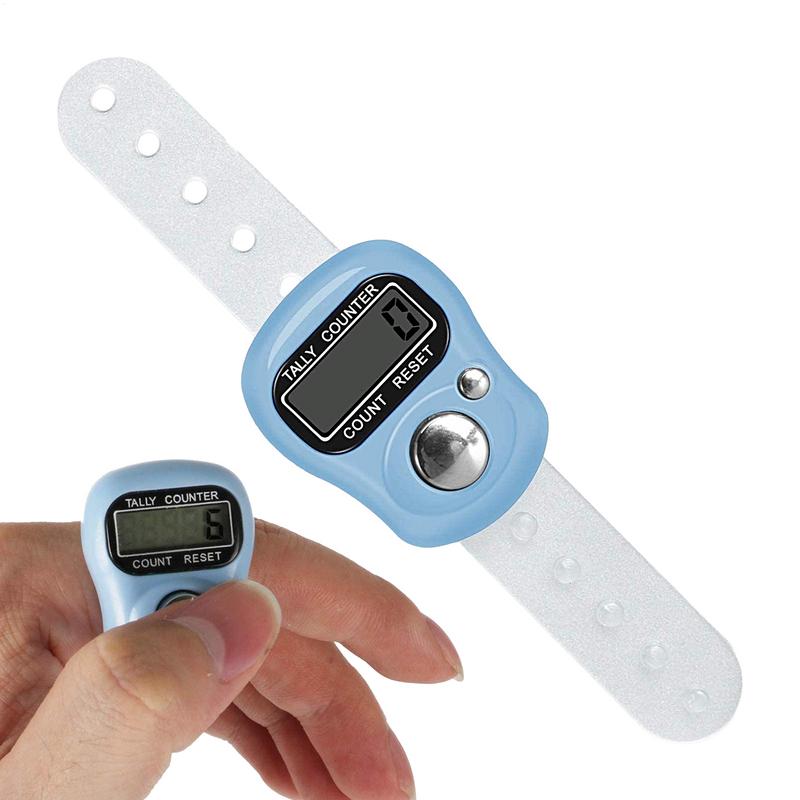 Elektroniczny Licznik Rzędów do Dziania na Palec Cyfrowy Resetowalny Klikacz Licznik Oczek Mini LCD StitchMarker