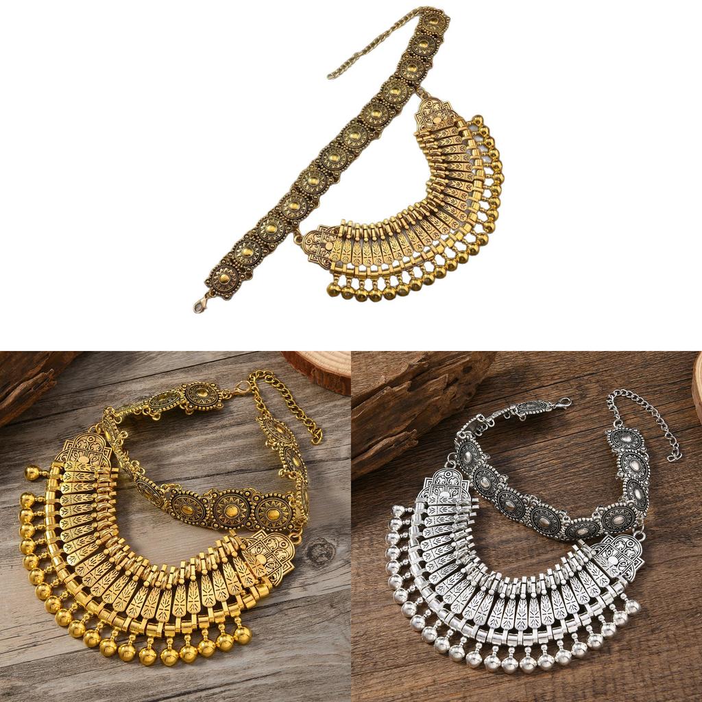 Ethnic Style Vintage Beaded Pendant Necklace With Geometric Design For Daily Wear