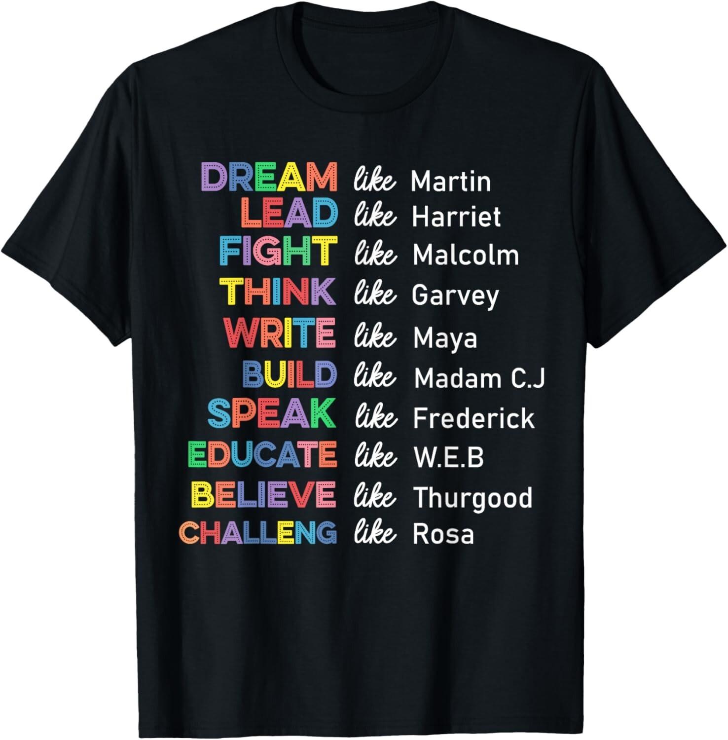 Black History Month Leaders Black History Month Men Woman T-Shirt Mens Womens Tees Top unisex T-Shirt Mens Womens Tees Top S