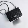 Leather Square Fatty Rhombus Chain Bag Mini Sheepskin One Shoulder Crossbody Small Square Bag Women's Versatile Mobile Phone Bag