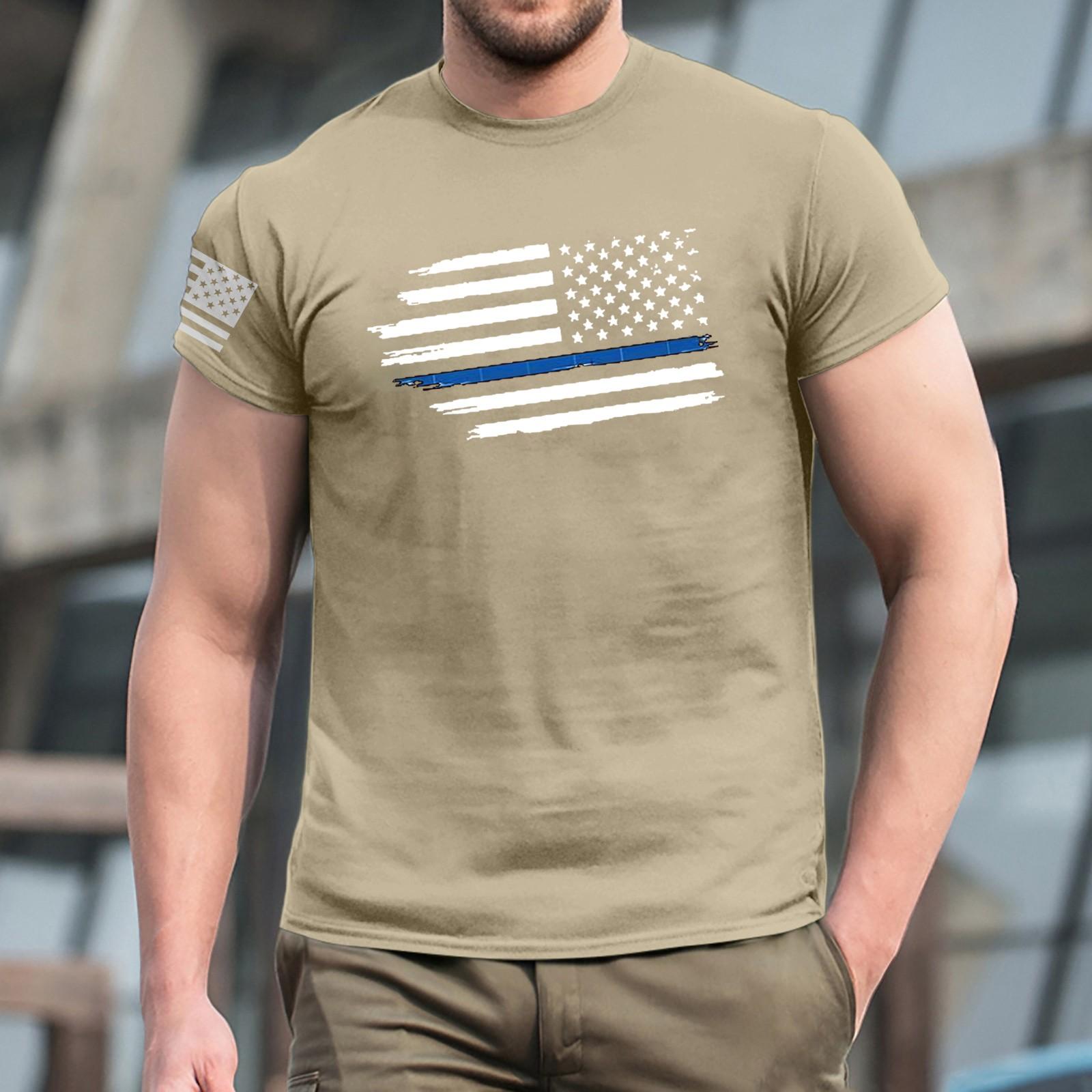 

Летняя мужская популярная футболка с круглым вырезом и коротким рукавом с принтом XXXL хаки