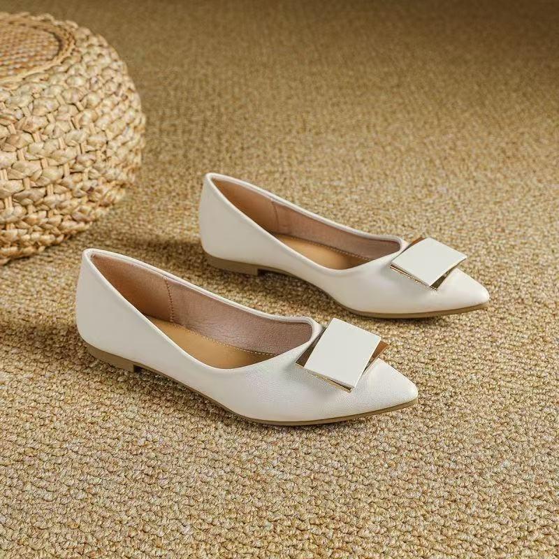 Autumn Work One Pedal Temperament Set Feet Pointed Flat Shoes Fairy Versatile Commuting Shallow Mouth Single Shoes