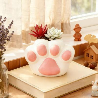 Kreativer Katzenpfoten-Blumentopf Grüne Topfpflanzen Vase Behälter Haus Hof Garten Dekoration Handwerk Ornamente Geschenk