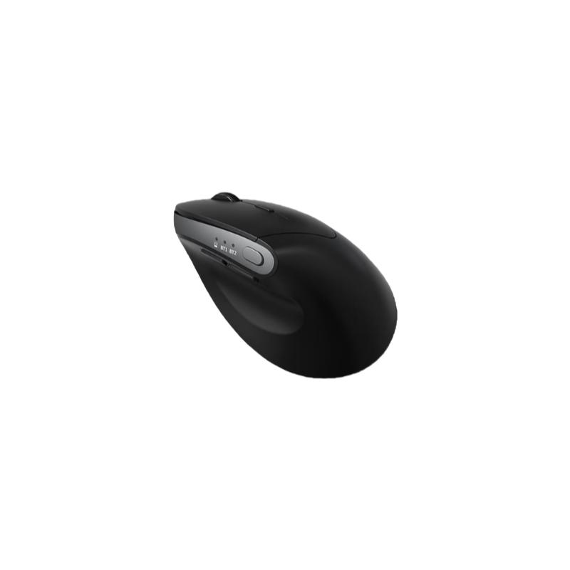 

B.O.W Ergonomic Dual-Mode Wireless Bluetooth Mouse, Silent, Vertical Rechargeable Universal Mouse, Black чорний