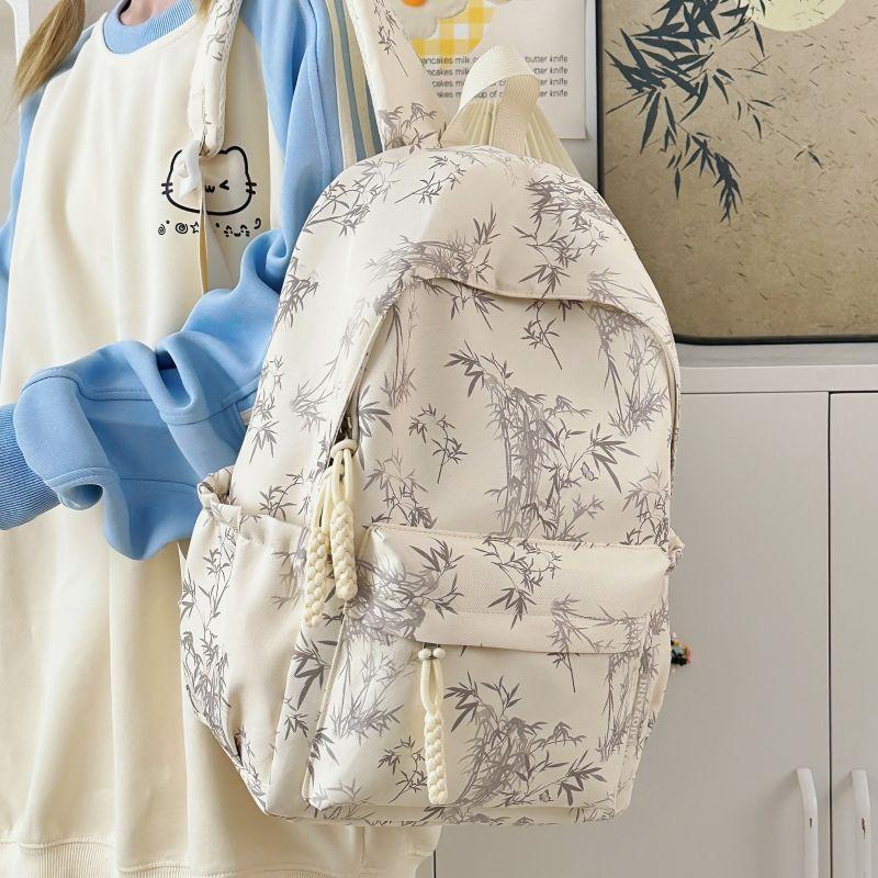 Schoolbag Tie-dye National Style Ins Schoolbag Female College Student Simple Junior High School Student Backpack Lightweight Versatile Large Capacity