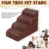 Pet Stairs for Small Dogs - High-Density Foam Steps, Wide Non-Slip Dog Ramp for Beds, Couches, Ideal for Injured or Elderly Dogs