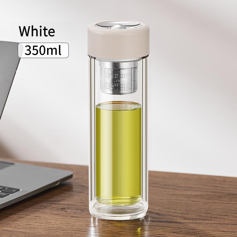 GIANXI Business Magnetic Glass Teacup Double Anti-Scalding Tea Separation Cup Office Portable Sealable Leak-Proof Tea Cups