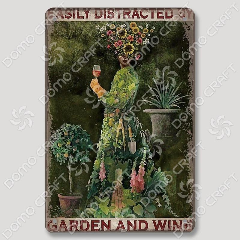 Vintage Cats Gardening Metal Tin Sign  xcm Wall Decor for Cafe Farmhouse Backgarden  Perfect for Home Decor  Gifts