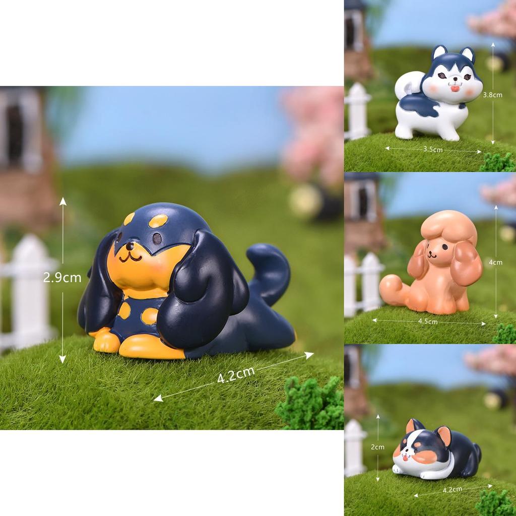 Cute Resin Bichon Frise Dog Statue Ideal For Succulent Planter Decorations And Crafts