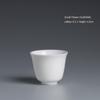 White Jade Kung Fu Small Tea Cup Tea Bowl Master Cup Egg-Shell White Porcelain Cup Jade Porcelain Tea Set Tea Tasting