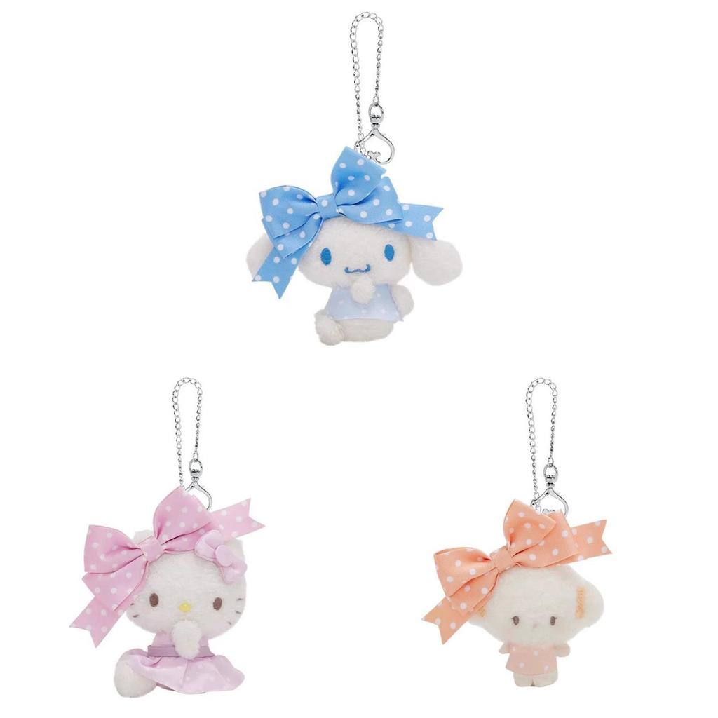 Cinnamon My Melody Plush Keychain With Soft Short Pile For Collectors And Bag Decor