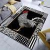 1PC French Rooster Art Print Carpet for Living Room Bedroom Bedside Sofa Table Floor Mat Home Area Rug Decor Large Size