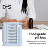 Pillendose, Medikamenten-Aufbewahrungsbox mit mehreren Fächern, BPA-frei, wasserdicht, feuchtigkeitsbeständig, wöchentliche Pillenbox