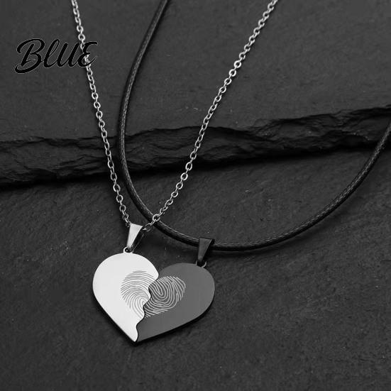 Romantic Heart Necklace Pair 1 Couple Matching Necklaces Pendant Love