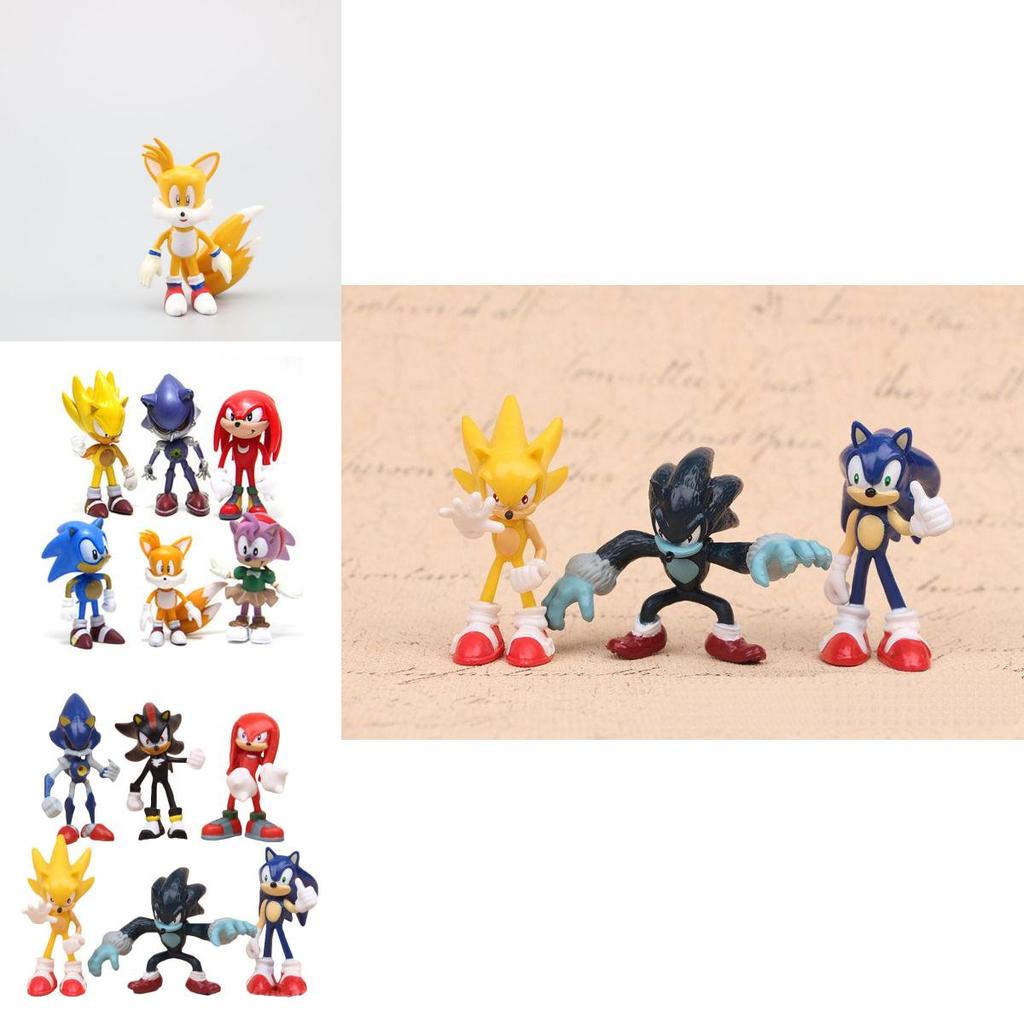 Sonic The Hedgehog Figures Pvc Collectible Ornaments For Kids And Fans