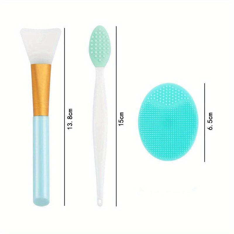 Lip Exfoliating Facial Cleansing Brush Face Scrub Nose Clean Brush Blackhead Remover Double-Sided Beauty Skin Care Tool