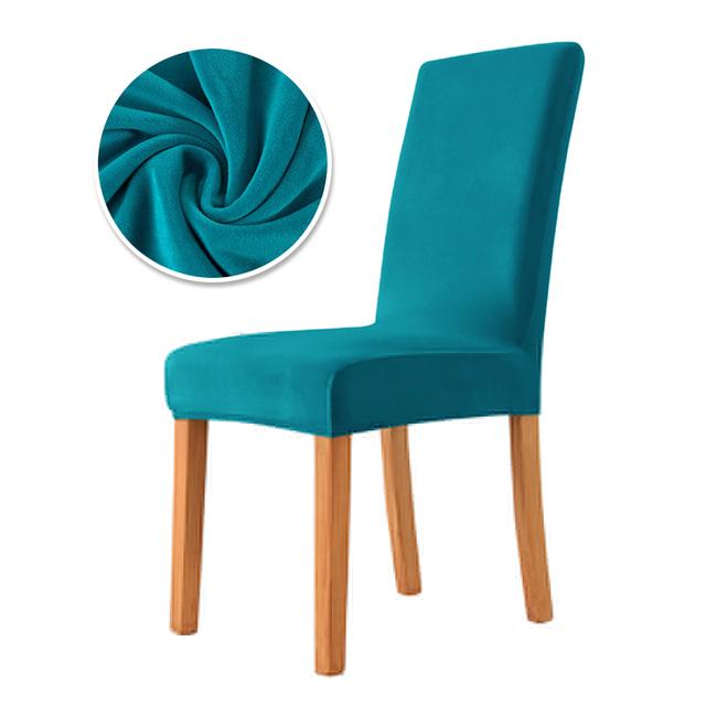 1pc Weiche Samt Esszimmer Stuhl Abdeckung Stretch Stuhl Abdeckungen Elastische Nicht Slip Sitz Schonbezüge Für Wohnzimmer Küche Büro hochzeit