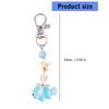 Whimsical Ocean Themed Keychain Artistic Resin Fish Charm With Alloy Starfish Compact Bag Decors Accessory