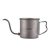 Pour Over Kettle Gooseneck Coffee Kettle Ti Folding Handle Water Kettle with Lid and Beer Cup Gooseneck Coffee Kettle