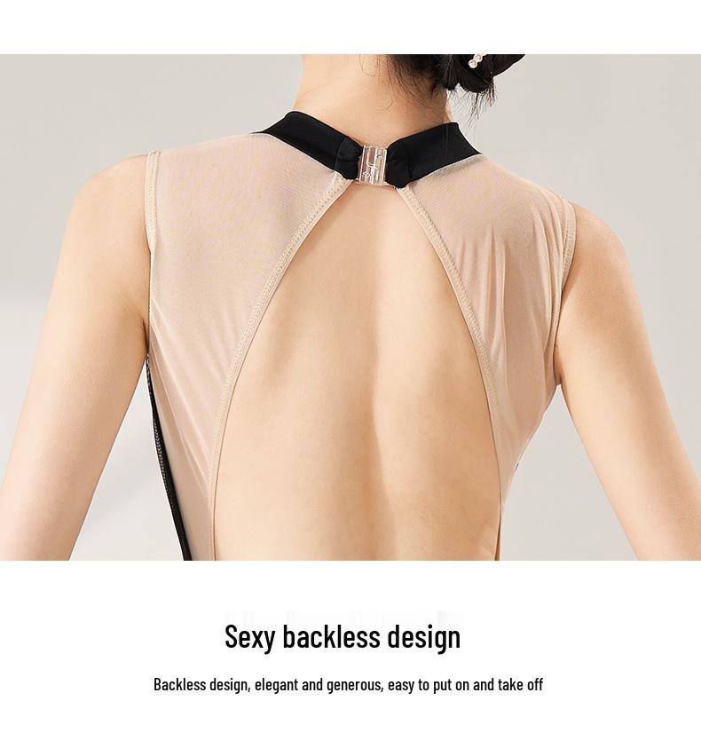 Black Ballet Costume & Leotard for Adults - Dance, Yoga, Gymnastics, Aerial, Skating Practice Wear.