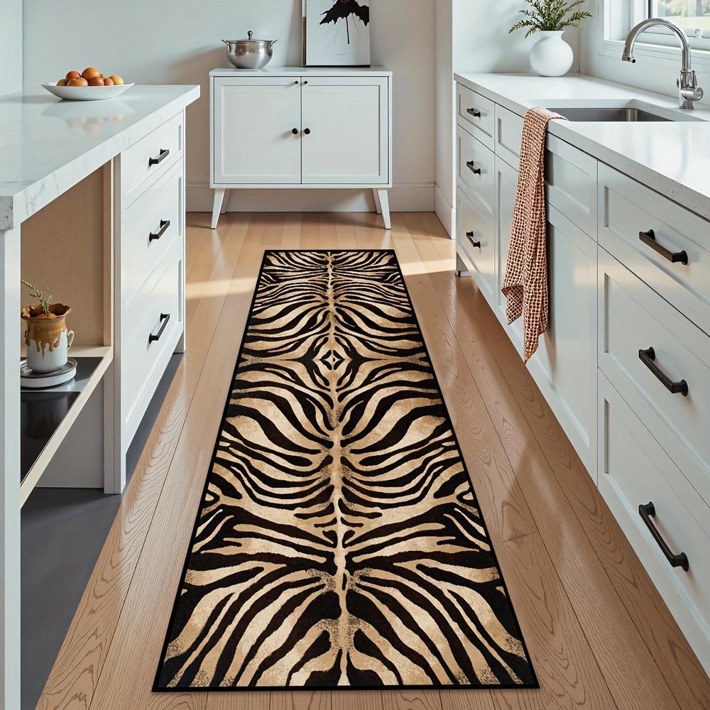 Retro Zebra Stripe Long Rug Non-Slip
