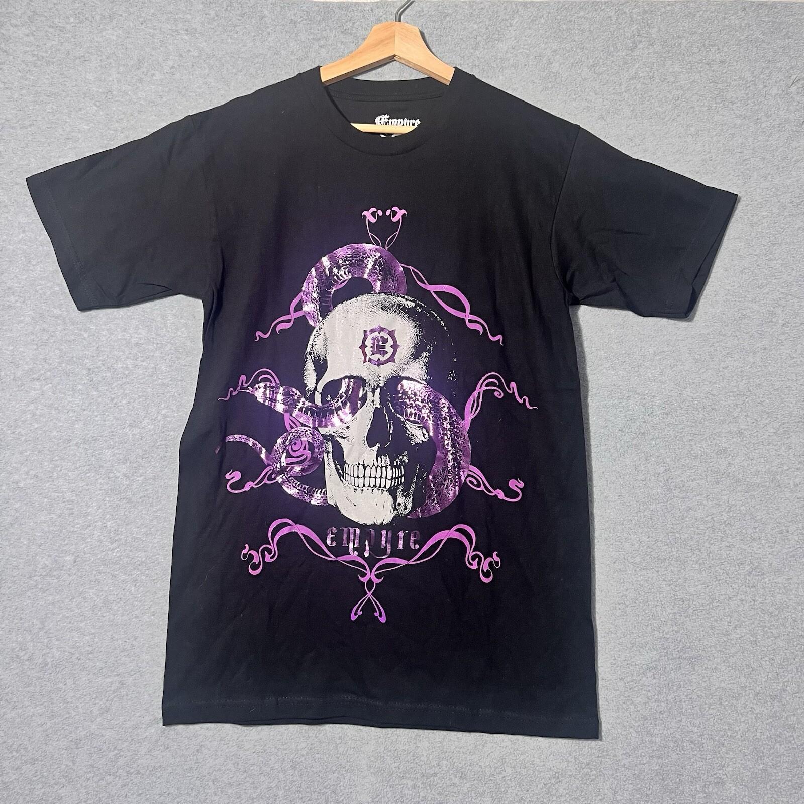 Empyre Skull Tshirt Med Black Purple Band Punk Grunge Rock Gothic Core S