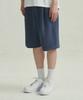 MOO One-Pleat Bermuda Sweat Shorts - Dark Blue