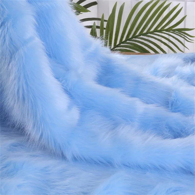5cm Plush Thickened Fur Fabric By The Meter Coats Bags Clothes Sewing High-grade Imitation Fox Cloth Decorative Winter Plain Diy