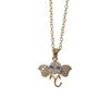 Einfache Elefantenanhänger-Halsketten für Damen Zirkonia-Halskette Hochzeitsparty-Schmuck-Accessoires