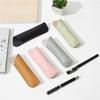 PU Leather Pen Holder Sleeve Handmade Protective Cover Pen Case Portable Pen Protective Sleeve for Ballpoint Pen Pencil