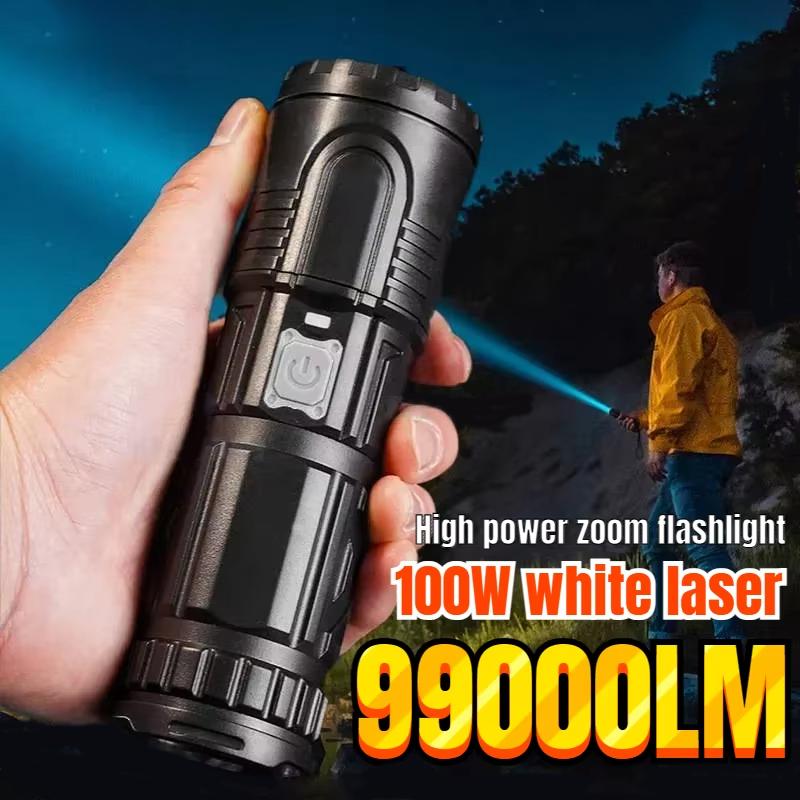 High power LED aluminum alloy flashlight for remote and wide range lighting, suitable for home, outdoor, and emergency lighting, cold resistant