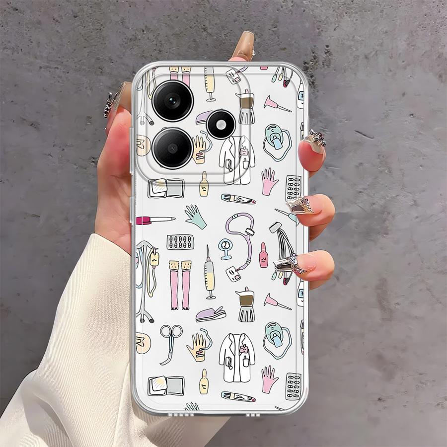 Cool Nurse Medicine Soft Phone Cover Case for Xiaomi Redmi Note 14 Pro Plus 12S A4 10S 12 9 10 11 14C 13C 11S Note 13