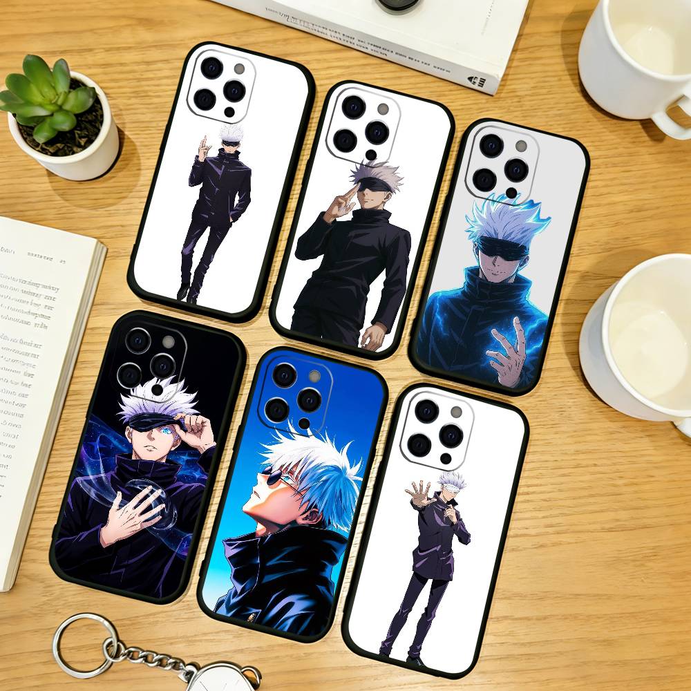 Anime J-Jujutsu Kaisen S-Satoru Gojo Phone Case Silicone Soft For IPhone 17 16 15 14 13 12 11 X XR Plus Pro Max Plus