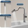 Gun Grey 3-Function Pull-Out Wall-Mounted Hot Water Faucet