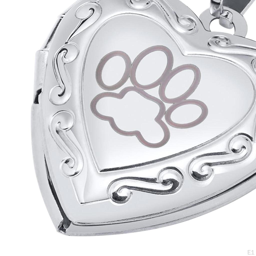Pet Urn Pendant Engraving Paw Print Ash Holder Keepsake Necklace for