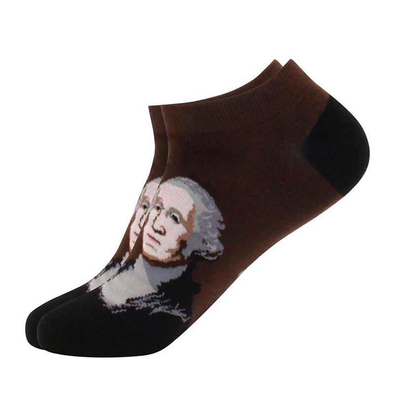 springtime Fashion Colorful Cotton Mens Socks Harajuku Stripe Art oil painting Animal Print Funny Happy Ankle Socks