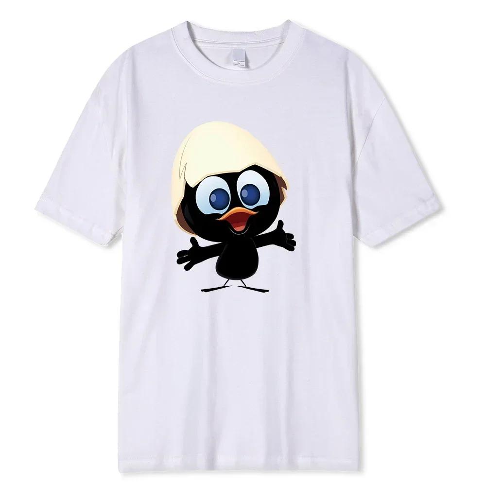 2024 Fashion Streetwear Sunlight T Shirt Big Size Men Calimero Cartoon Pattern Men T Shirt Painted Funny Tshirt Men T Shirt