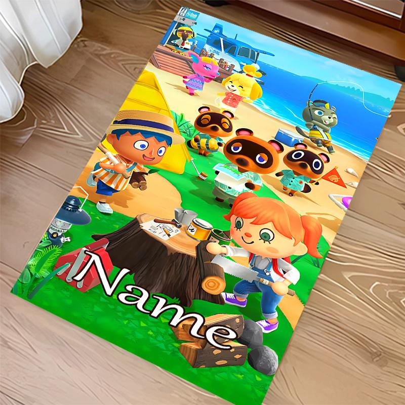 Custom Personalization Animal Crossing Print Area Rug - Soft, Washable Non-Slip Indoor Mat,Living Room,Home&Office Decorative Rug