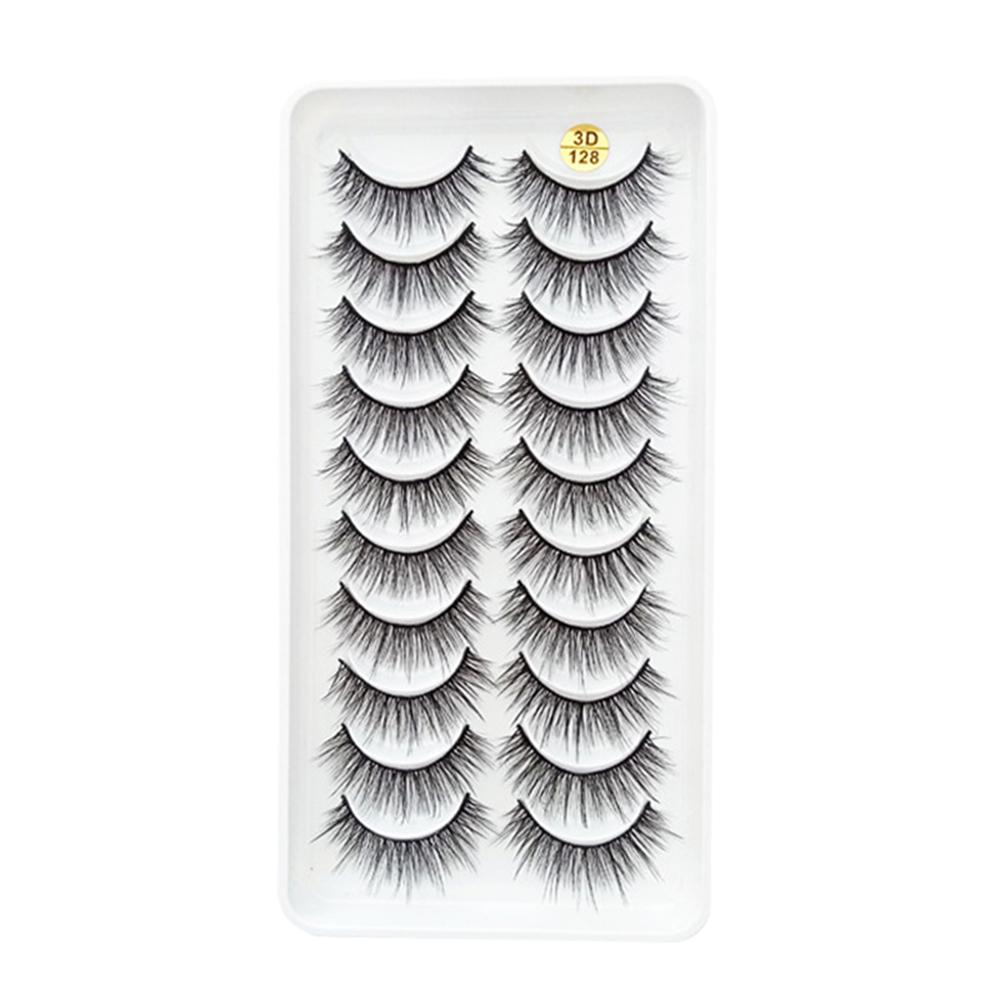 10Pairs False Eyelashes Natural 3D Self-adhesive Eyelashes Soft Wispy EyeLashes