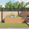 Raised Garden Bed Light Brown 240 X 80 X 77 Cm Galvanized Steel
