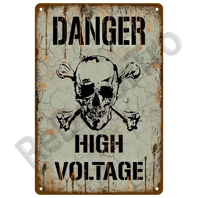 Caution Warning Metal Sign For Safety Signs Danger Beware Tin Sign Plate Home Wall Decor Vintage Plaque Home Art Painting Poster