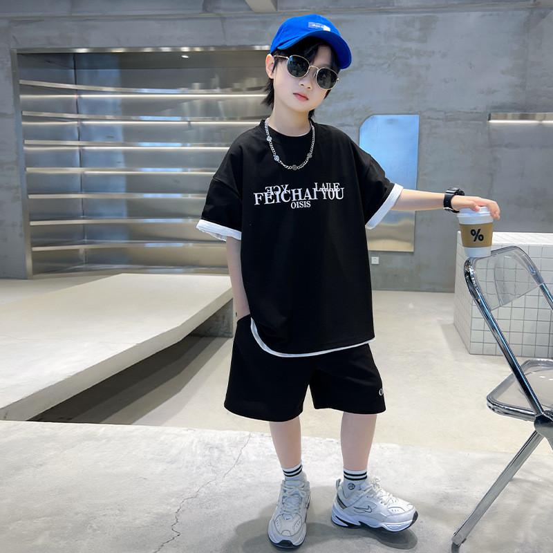 Boys' sports suit children's Korean version children's clothing shorts two-piece set