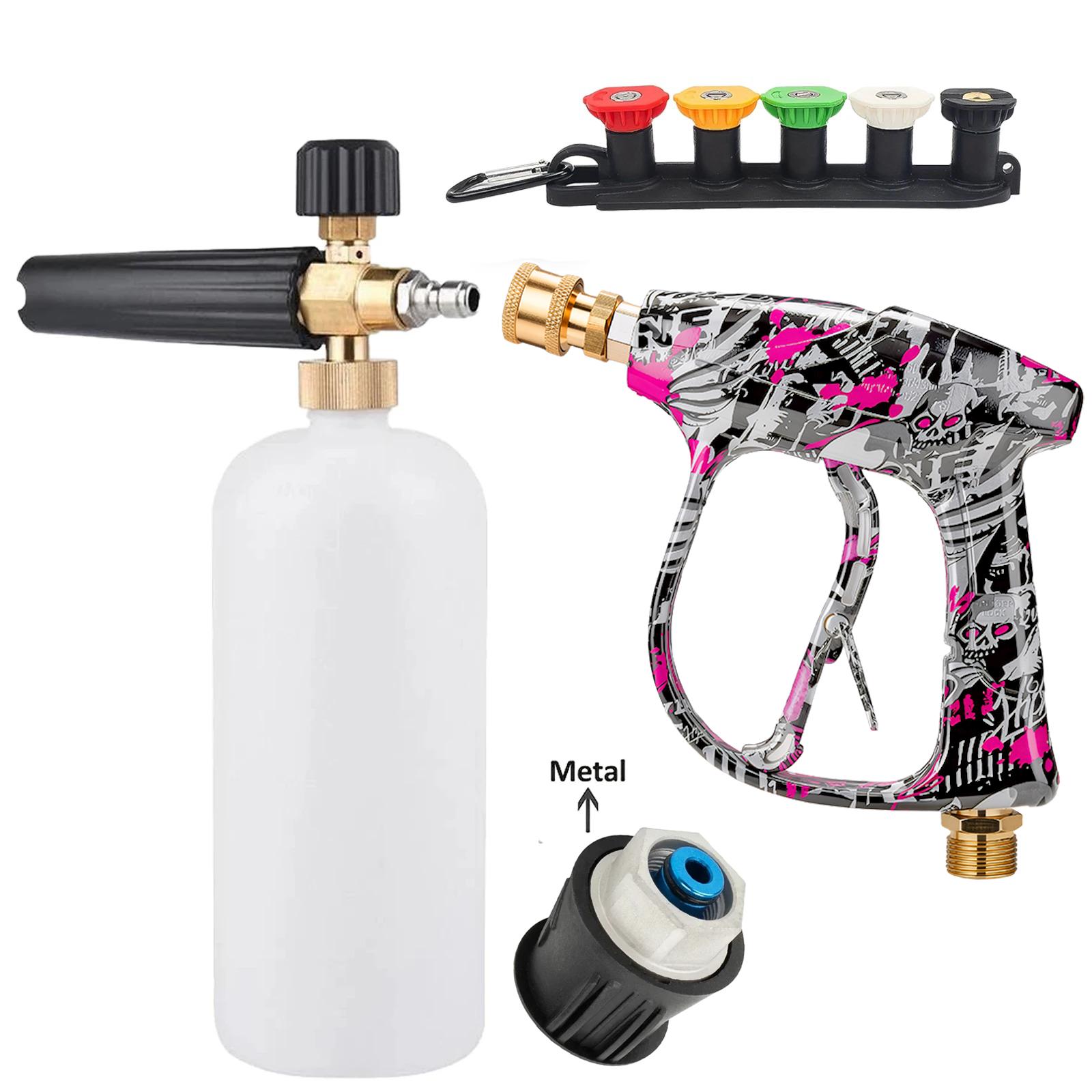 

Special for Car Cleaning Graffiti High Pressure Gun, Foam Pot Accessory, 5 Nozzles and Bosch Metal Connector