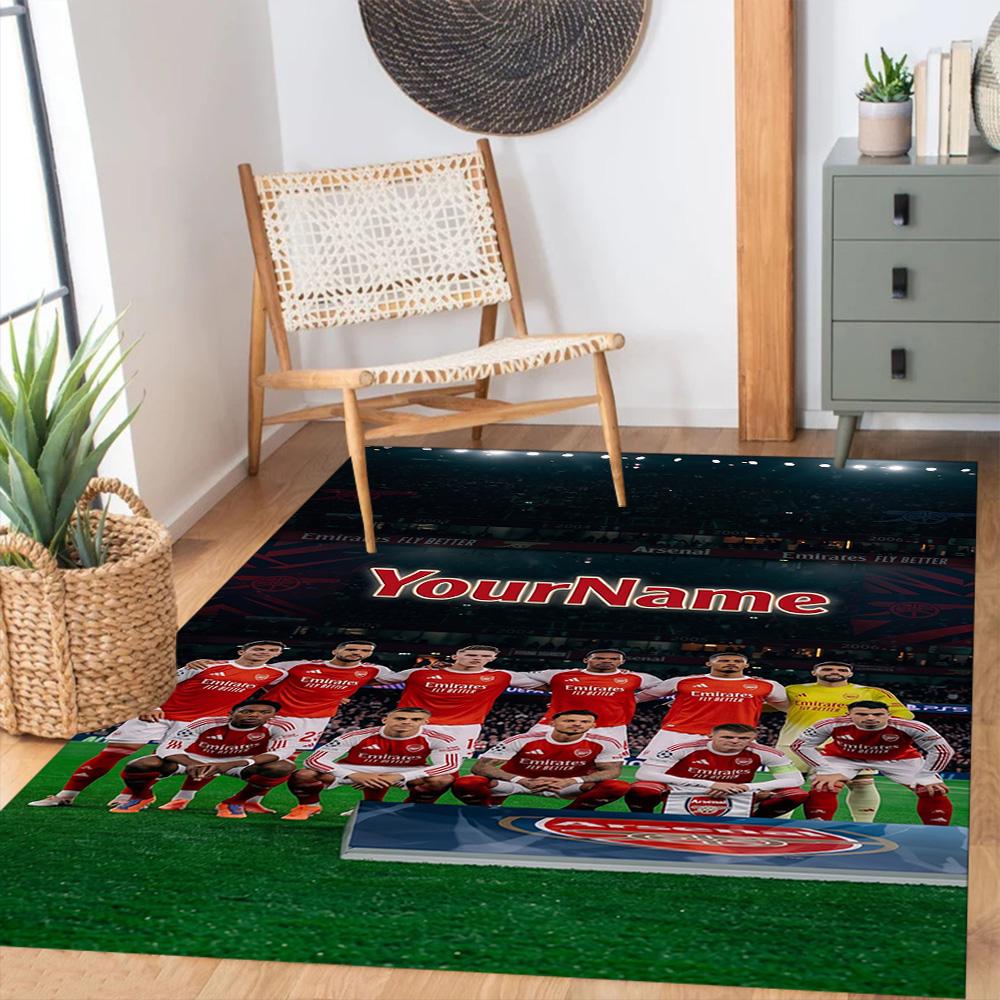 Arsenal Customized Name Floor Mat Suitable for Living Rooms Entryway Study room Playrooms Antislip Carpet Anime Office Decor Spiritual Gift