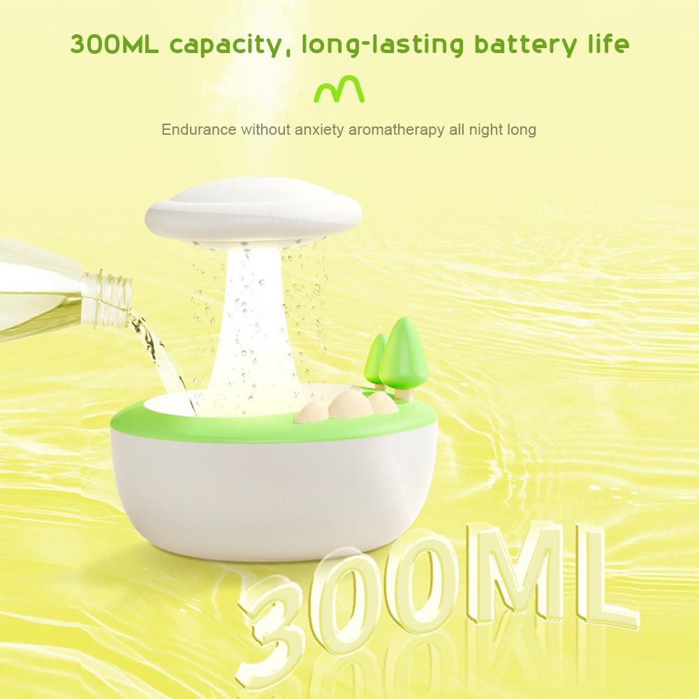 Cute Rotatable Water Drip Diffuser Humidifier Aromatherapy Essential Oils Diffuser Colorful Night Light Humidifier for Home Gift