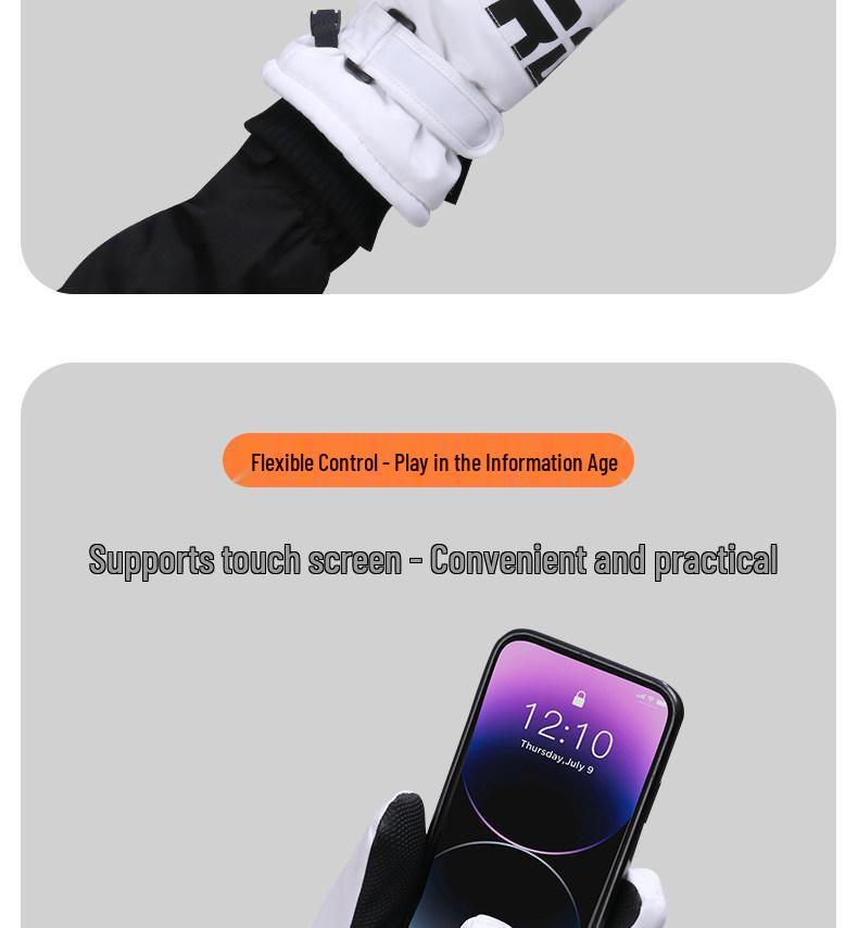 Men's Winter Ski Riding Gloves, Windproof, Touchscreen, Warm Cold Protection for Harbin Northeast Weather.