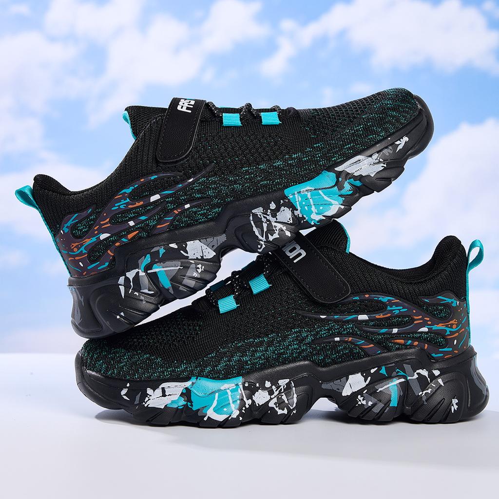 Boys' shoes spring new mesh breathable children's sports shoes fashionable versatile primary school running shoes non-slip and w