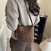 Niche Retro Suede Leopard Print Bag Women's New Fashion Underarm Bag Simple Large Capacity Messenger Bag Bag