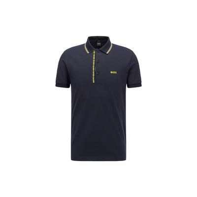 Polo Shirts Men's Navy Blue Polo Collar Moderate Straight Fit 50469391-405